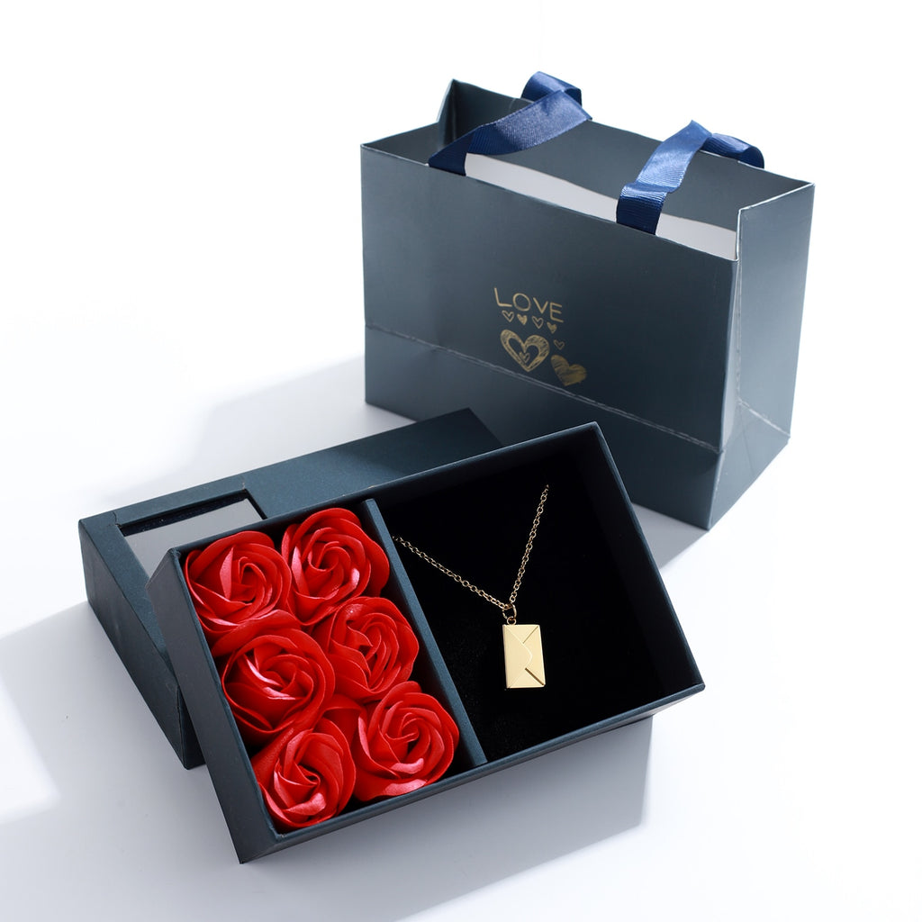 Valeria Love Letter Envelope Pendant Necklace
