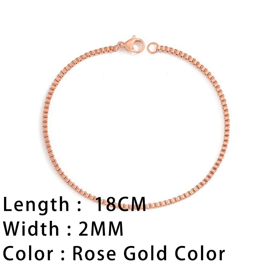 Snake Chain Bracelets Gold Plated Stainless Steel