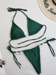 Hollow Out Bikini 2022 Swimwear Women Sexy Bikinis Thong Biquini Beach Outing String Swimsuit Women Bathign Suit Bikini Set