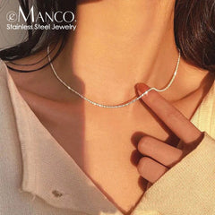 New Popular Silver Color Sparkling Clavicle Chain