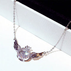 Delicate Female Clavicle Chain Silver Color Feather Leaf Micro Pave Dazzling AAA Zircon Pendant Necklace for Women Birthday Gift