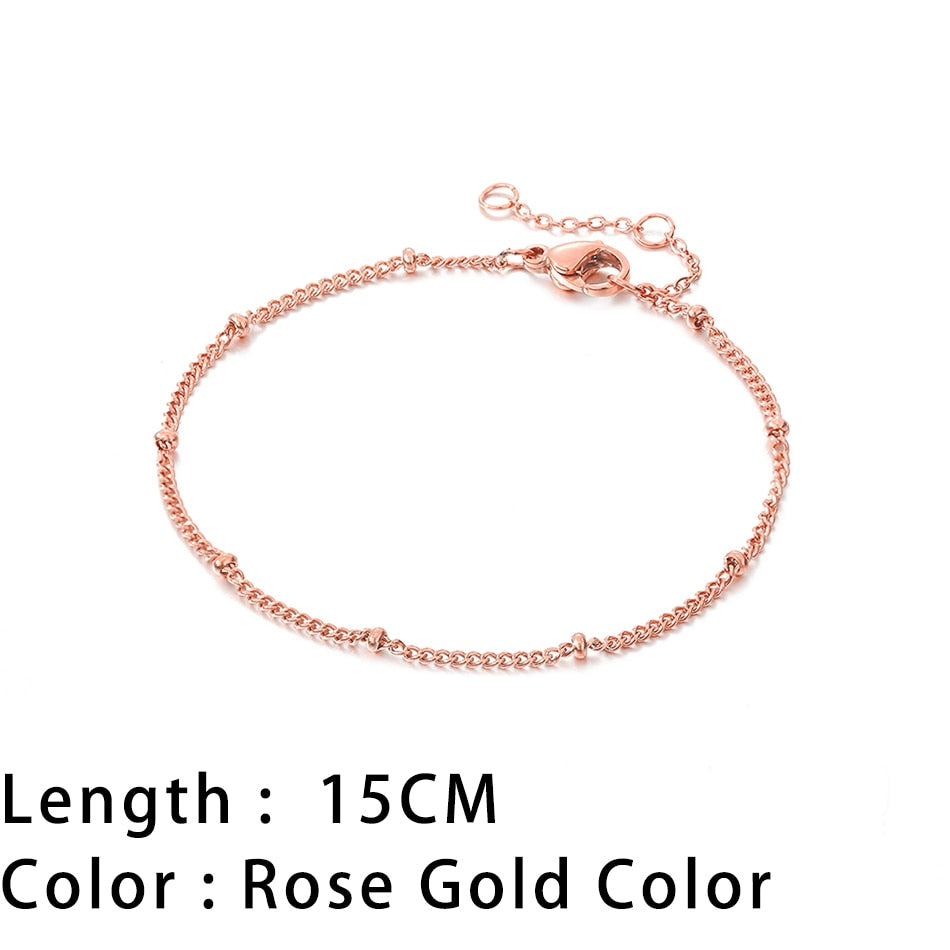 Snake Chain Bracelets Gold Plated Stainless Steel