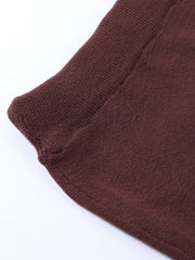 WannaThis Knitting Women Skirts Side Split Brown Solid High Waist Autumn Fashion Skinny Harajuku E-Girl Female Short Skirt 2021