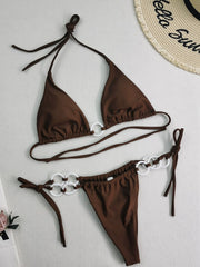 Hollow Out Bikini 2022 Swimwear Women Sexy Bikinis Thong Biquini Beach Outing String Swimsuit Women Bathign Suit Bikini Set