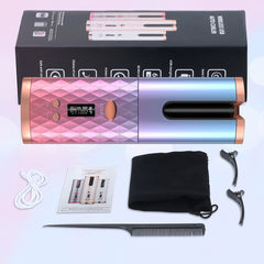 Wireless Auto Curling Iron Hair Iron Curler USB Rechargeable Rotating Hair Curler