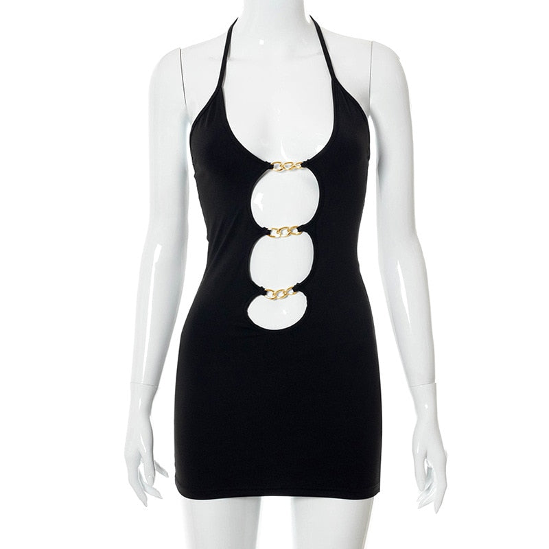 Backless Mini Bodycon Dress