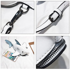 Funny Shark Shaped Women Shoulder Messenger Bag Cartoon Chain Lady Hand Bags PU leather Phone Bag Crossobdy Bags Bolsas Feminina