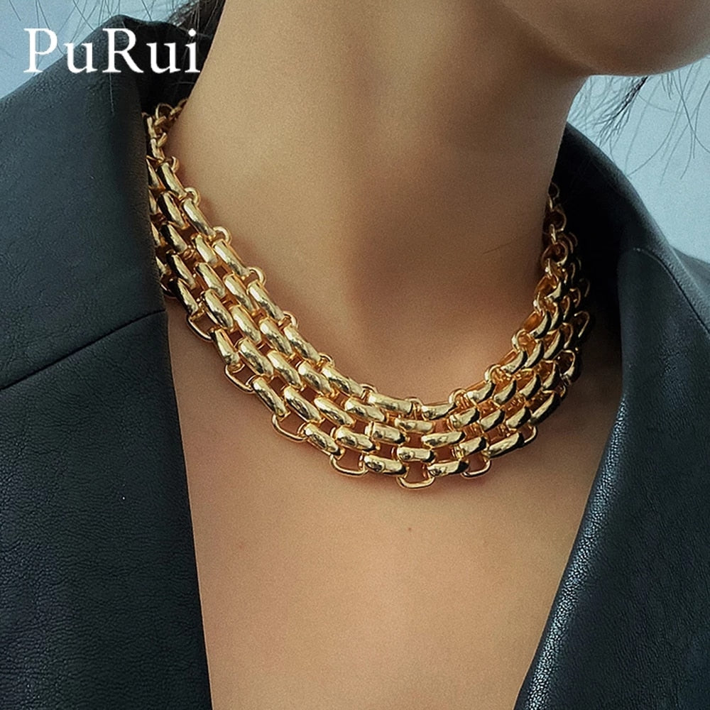 Vesper Chunky Chain Choker Necklace