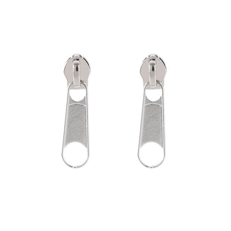 Dangler Eardrop Pendant Simple Zipper