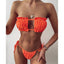 Cleo Pleated Bandeau Bikini Set Two-piece