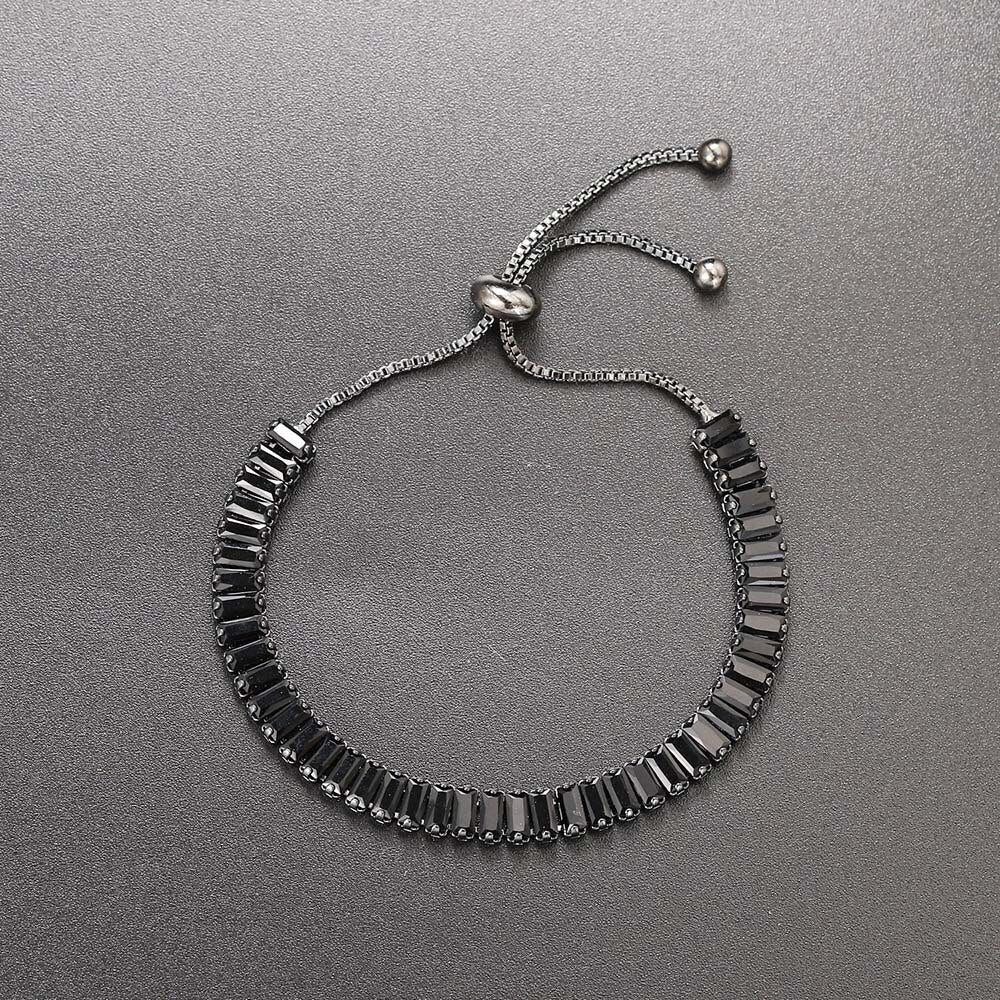 Noire Black Crystal Adjustable Bangle Collection