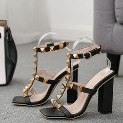 Women Sandals 2021 Fashion High Heels Rivet Women Pumps Shoe Women Summer Shoes For Women Footwear Shoes Sexy High-Heeled