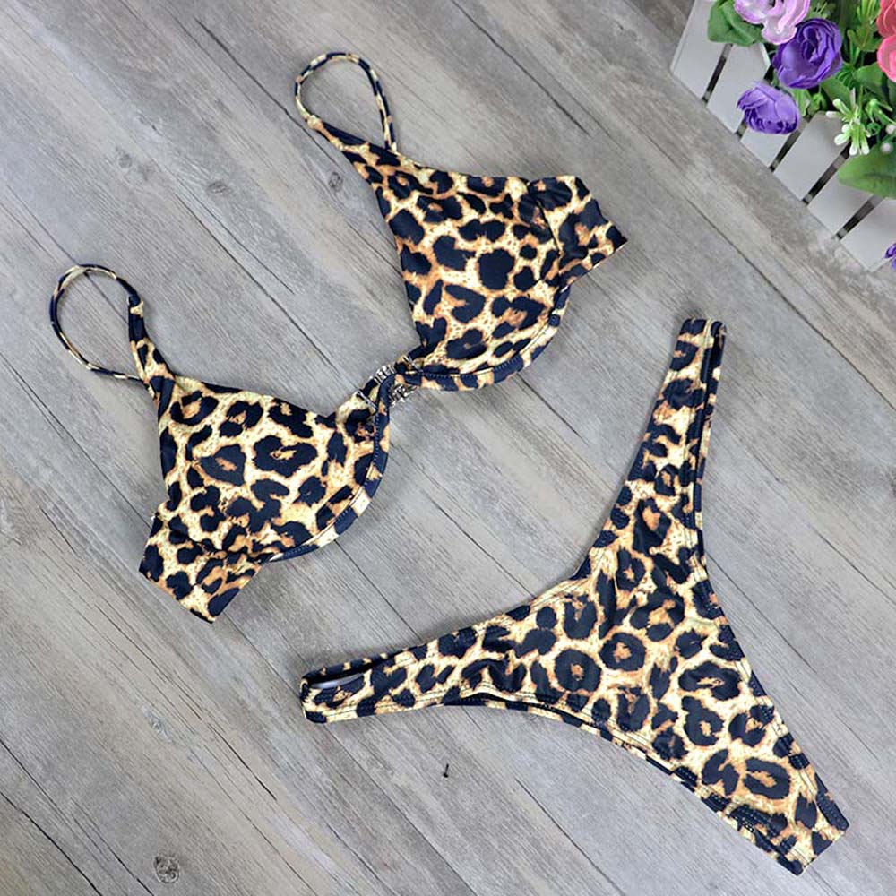Sexy Marble Long Sleeve Bikini Female Swimsuit Women Swimwear Plus Size Bikini set Halter Bather Bathing Suit Swim