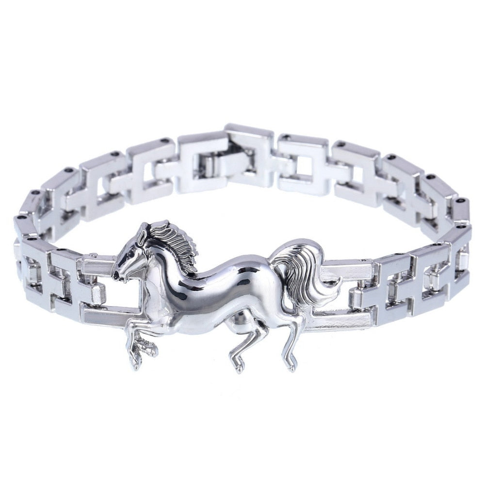 Vintage Horse Charm Bracelet