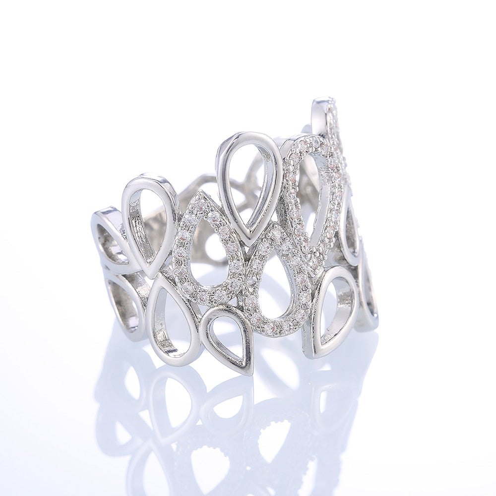 Hollow Out Water Drop Shape