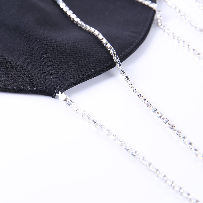 InstaHot Sexy Spaghetti Strap Cami Slim Cropped Top Women Summer Casual Backless Skinny Black Streetwear Sleeveless Camisole