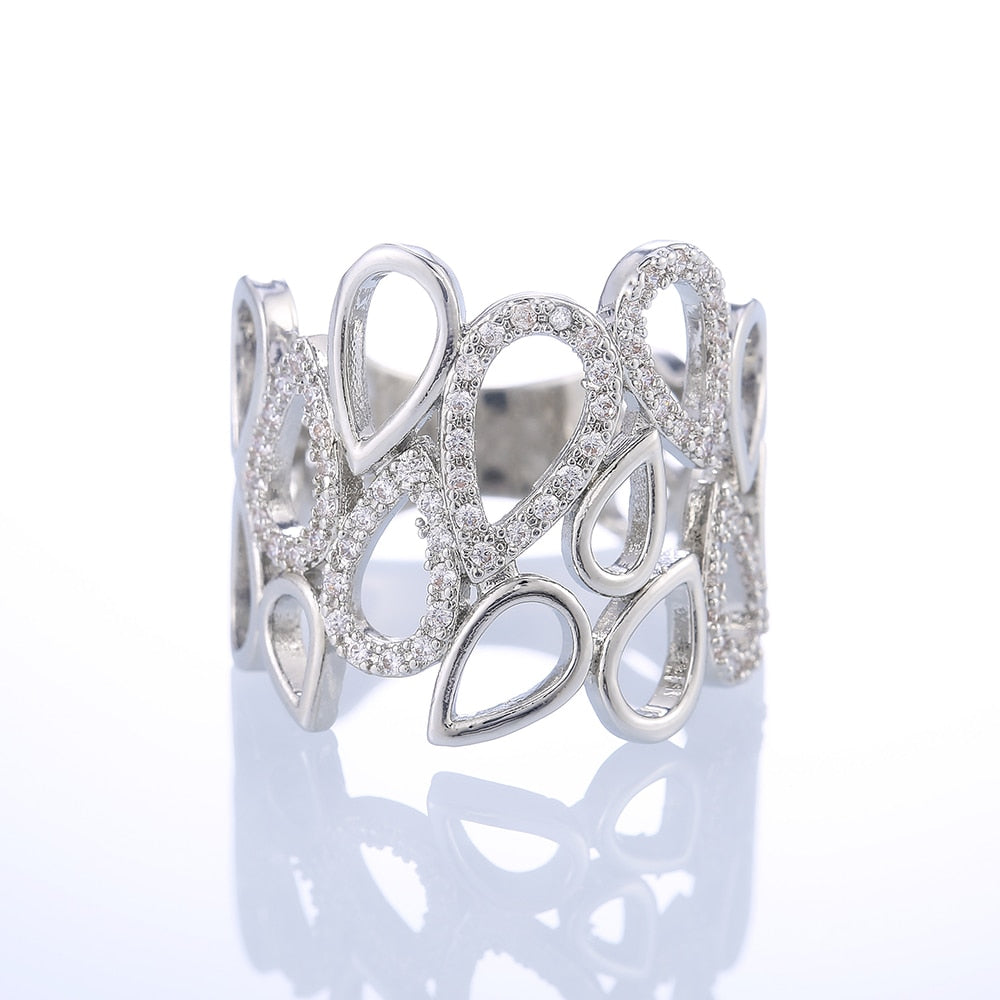Hollow Out Water Drop Shape