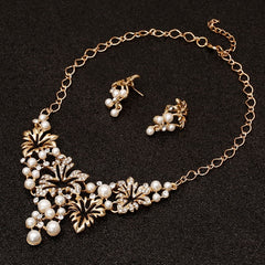 ZOSHI Fashion Pearl Jewelry Sets For Women African Beads Jewelry Set Gold Plated Wedding Crystal Bridal Dubai Necklace Jewelery