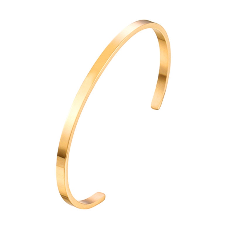 Unisex Simple Stainless Steel Opening Bangle Bracelet Main image