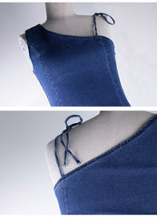 Denim ombre midi Dress