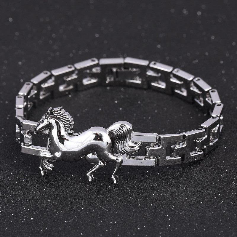 Vintage Horse Charm Bracelet