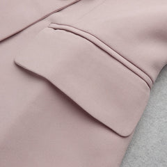 Office Ladies women&#39;s pantsuit Red Pink Business Classic Double-breasted Buttons Nine Blazer Pants Set Two Piece Formal Suits