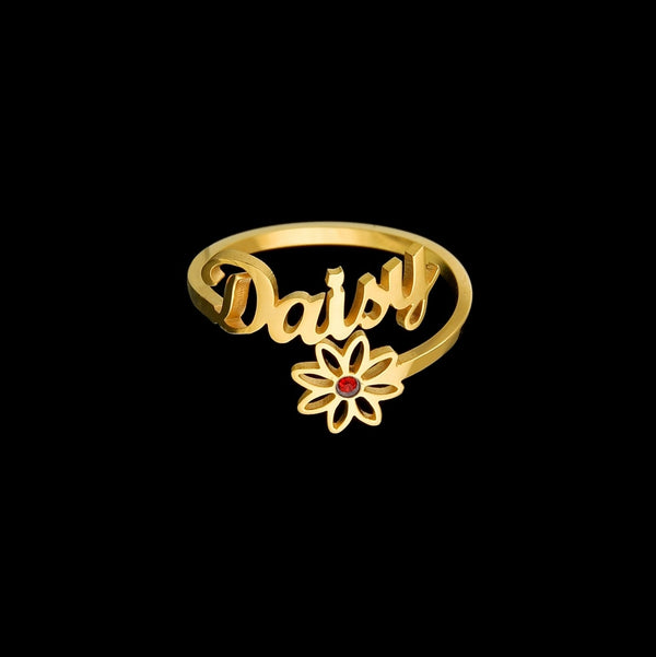 Signature Personalized Adjustable Name Ring