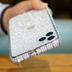 Glitter Diamond Metal Bumper Case Rhinestone Bling Cover For iPhone