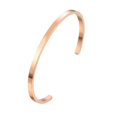 Unisex Simple Stainless Steel Opening Bangle Bracelet