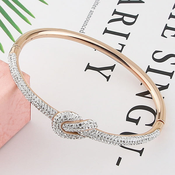 Infinity Crystal Knot Bangle