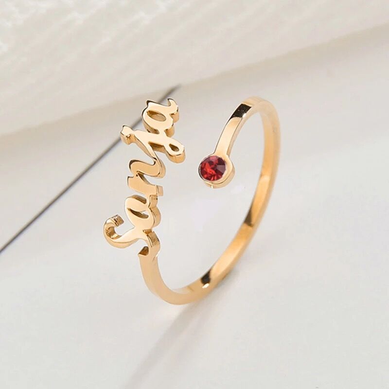 Signature Personalized Adjustable Name Ring