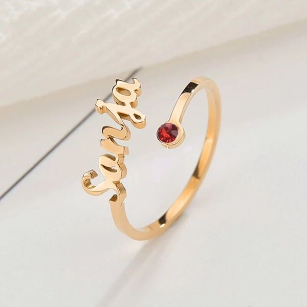 Signature Personalized Adjustable Name Ring