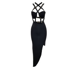 Sexy Bandage Dress Women 2022 New Elegant Spaghetti Strap Black Bodycon Dress Casual Party Dress Vestidos