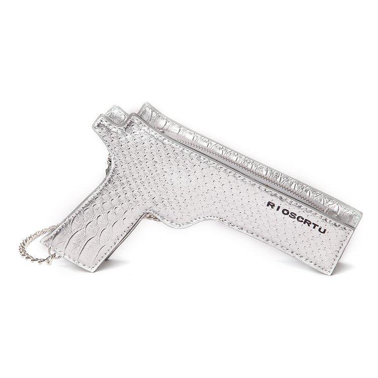 New Brand Designer Funny Pistol Messenger Bag Cool Personality Childlike Chain Shoulder Bag Small Bag Purse Female