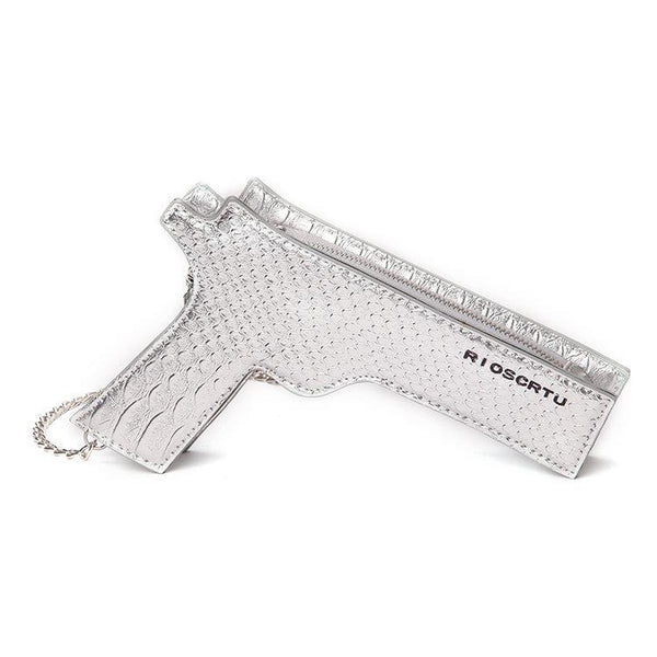 New Brand Designer Funny Pistol Messenger Bag Cool Personality Childlike Chain Shoulder Bag Small Bag Purse Female