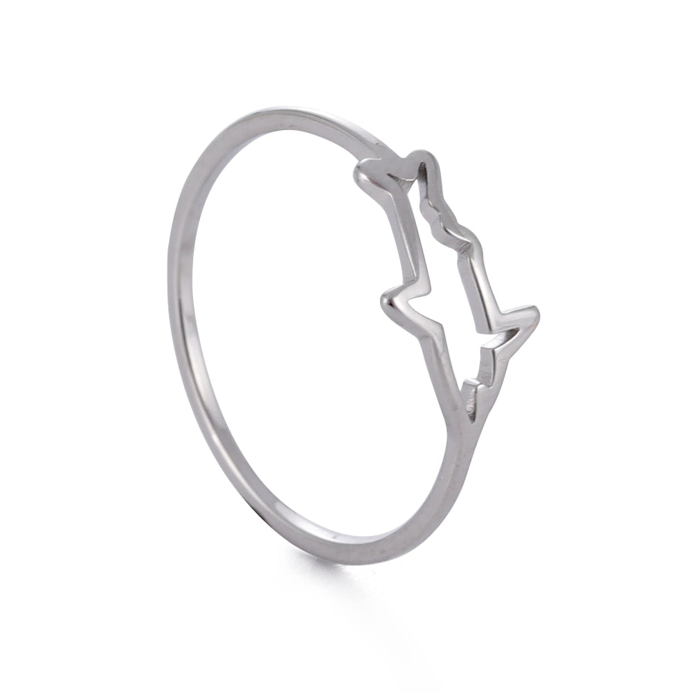 Skyrim Stainless Steel Fish Shark Shaped Rings for Women Minimalist Finger Rings Jewelry Party Birthday Gifts Wholesale 2023 Secondary image