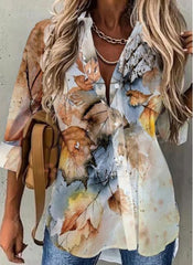 Temperament long-sleeved shirt casual loose top