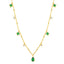 Retro Emerald Inlaid Rhinestone Necklace