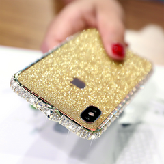 Rhinestone Metal Bumper Glitter Back Cover For iPhone