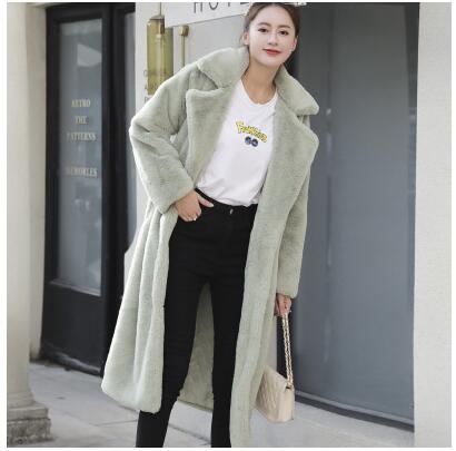 Aurelia Longline Faux-Fur Belted Coat One-piece