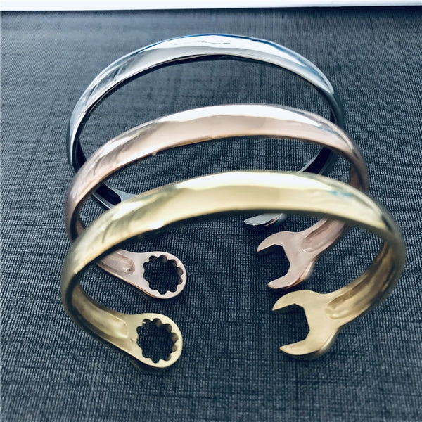 Torque Stainless Steel Wrench Bangle