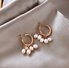New Trendy Moon Dangle Earrings For Women Temperament Pearl Cherry Cat Rhinestone Pendant Earring Girl Party Jewelry Gift