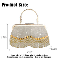 Diamond Clutch Bling Day Gold Purse Handbag
