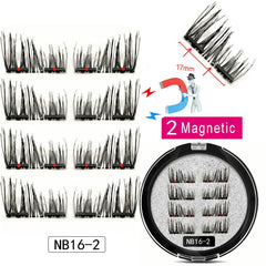 8Pcs Magnetic Eyelashes With 2 magnetic lashes 3D False Natural For Mink Eye lashes Extension Long faux cils magnetique