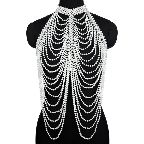 Aurette Pearl-Drape Body Chain Collection