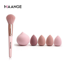 Pro Pink Makeup Brush with Mini Sponge Sets Beauty Make Up Tools Set