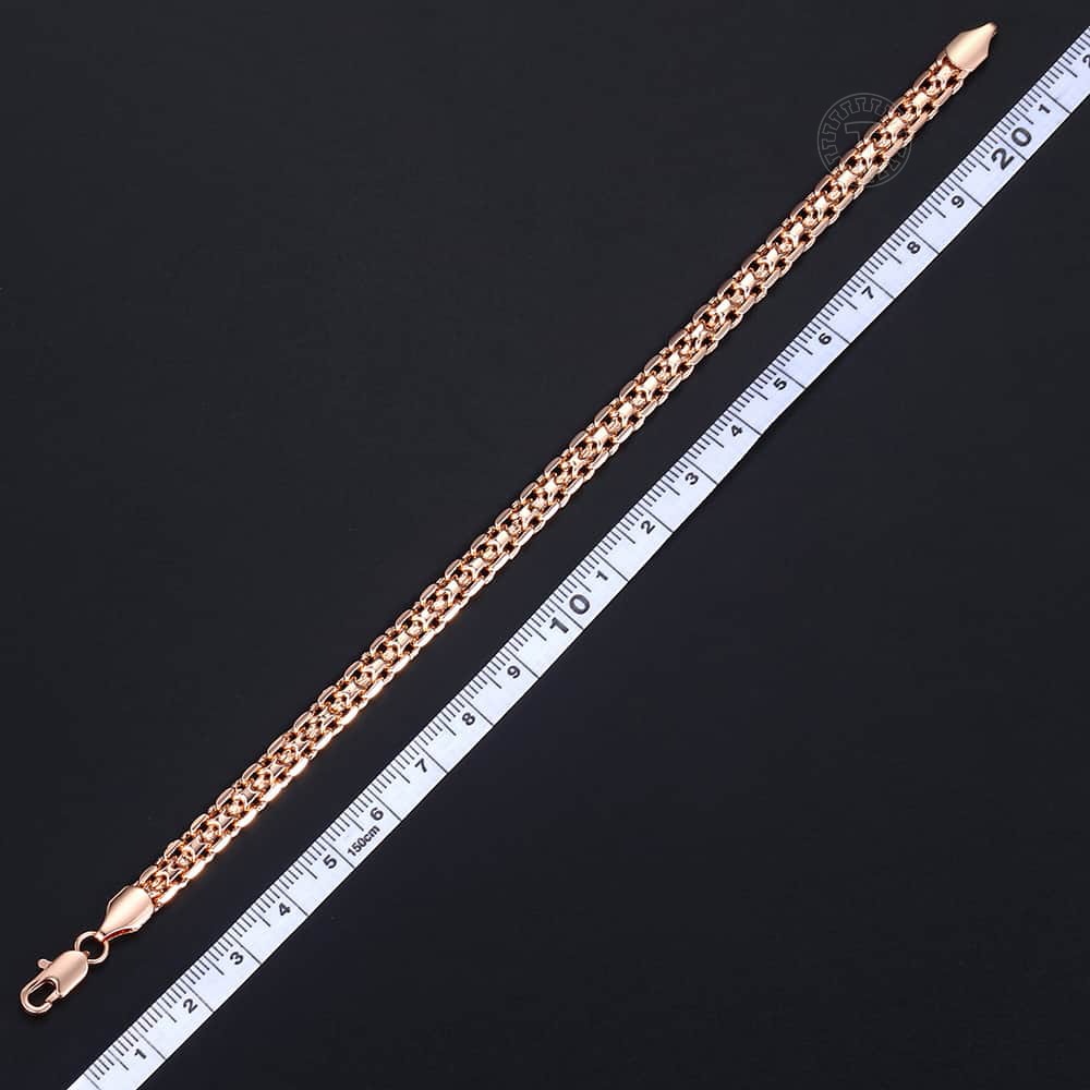 Rose Gold Color Link Chain Copper Bracelets