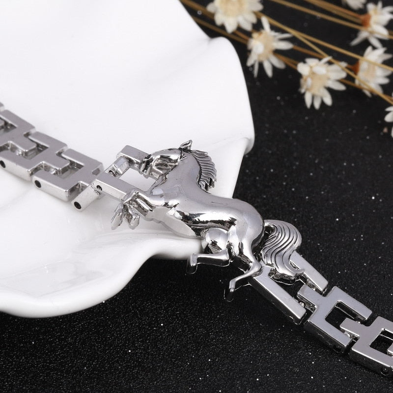 Vintage Horse Charm Bracelet