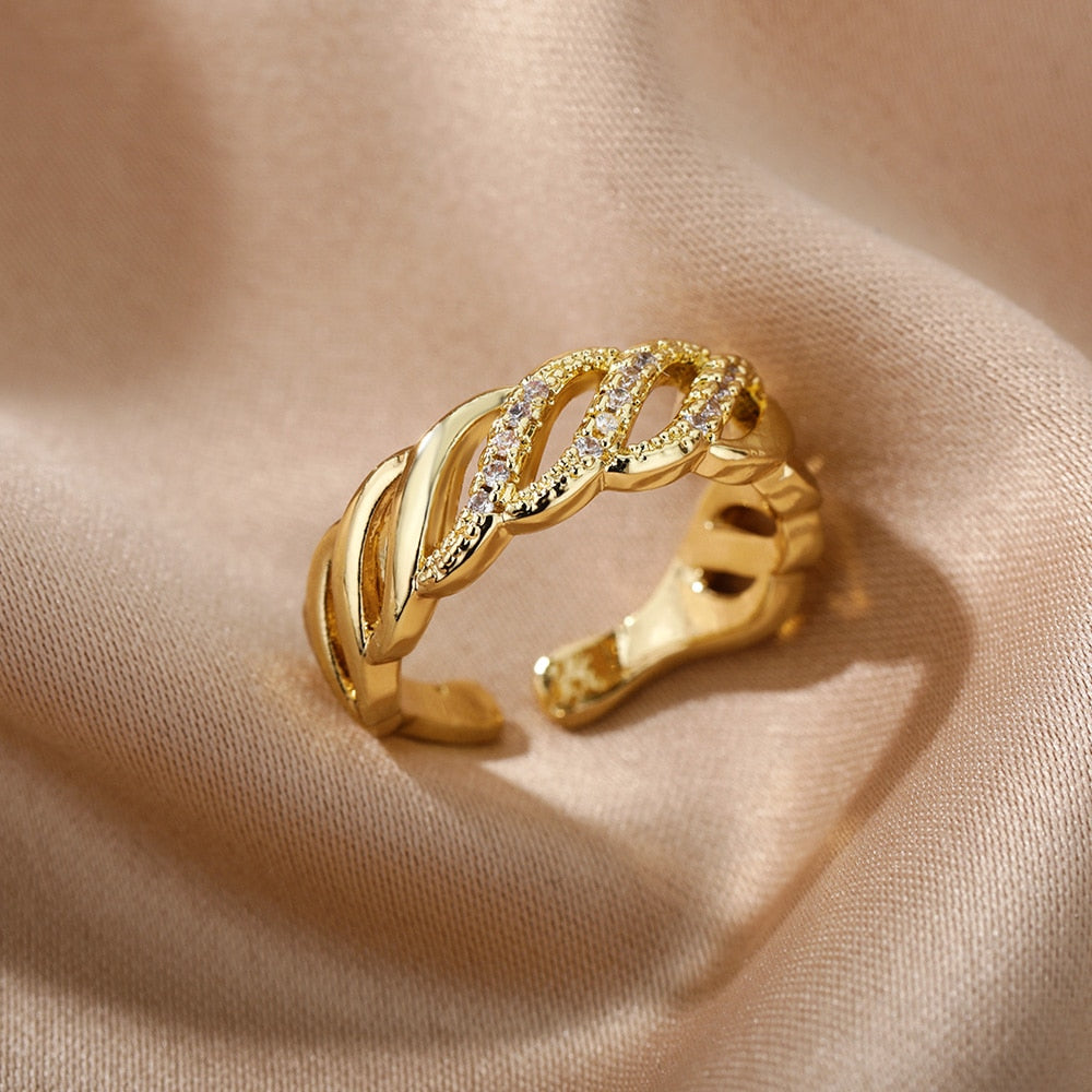 Safiya Lucky Evil Eye Stainless Steel Ring Collection