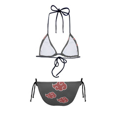 FORUDESIGNS Red Cloud Pattern Printing Summer Women Swimsuit 2 Piece Beach Piecees Lady Bikinis Triangle Top Comfortable Thong